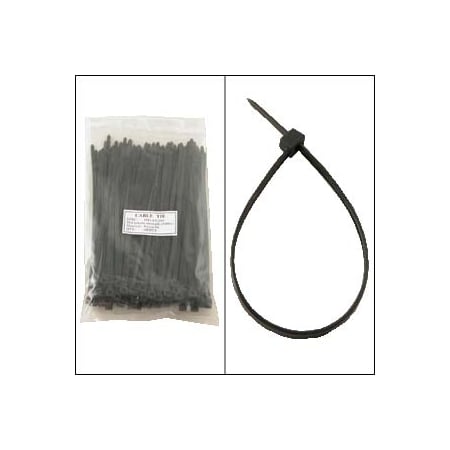 Bestlink Netware Cable Tie, 8 in L, Black, Nylon 6/6, 50 lb Strength 220103BK
